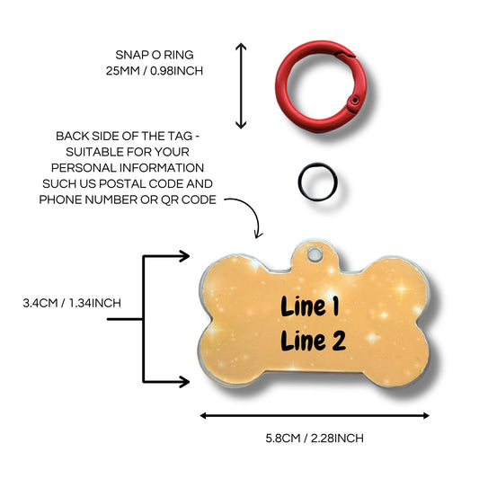 Dog Resin ID Tag - A Pugmas Carol (No Name)