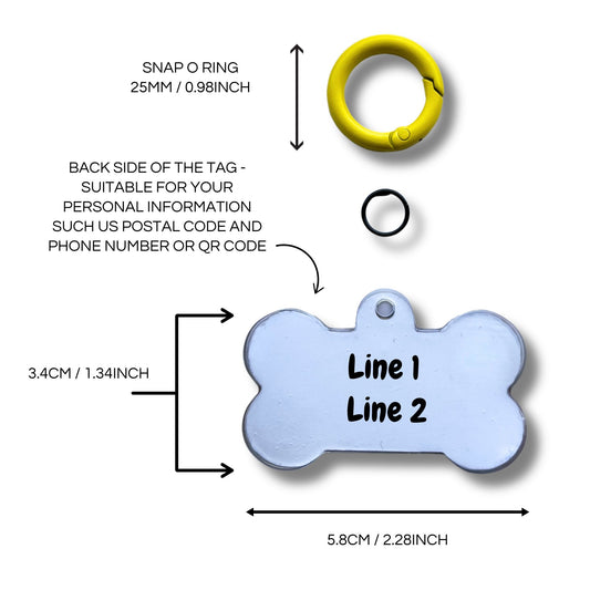 Dog Resin ID Tag - Pawpow