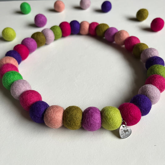 Dog Pom Pom Necklace - Hersheys