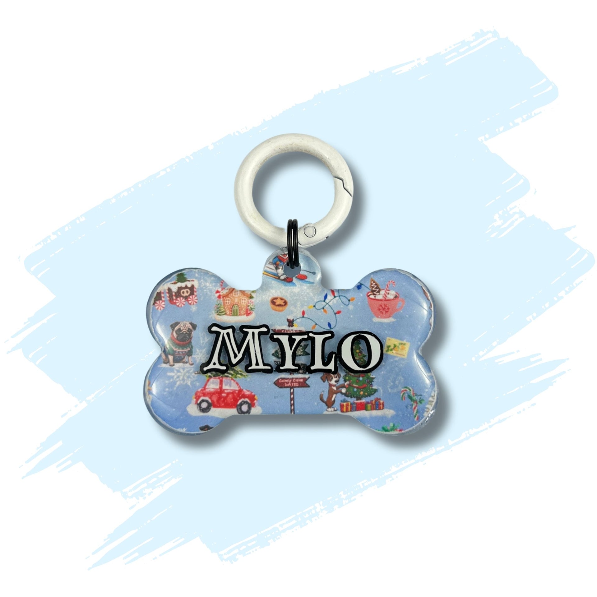 Dog Resin ID Tag Furry Lights – Mylo and Mas Boutique